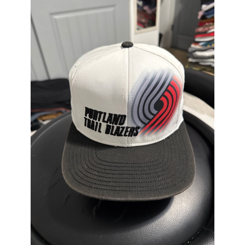 Adidas Portland Trail Blazers NBA Snapback Hat White‎ Black Youth Adjustable Cap